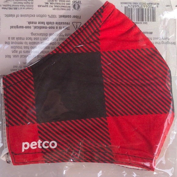 NEW Red & Black Buffalo Check Face Mask - Picture 10 of 11